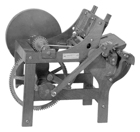 Platen printing press, patent model: JSON