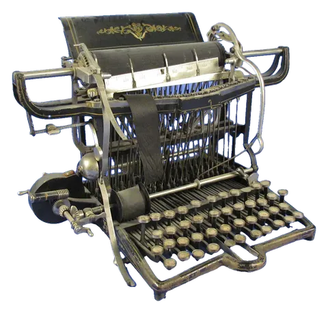 Yost typewriter, patent model: Language level